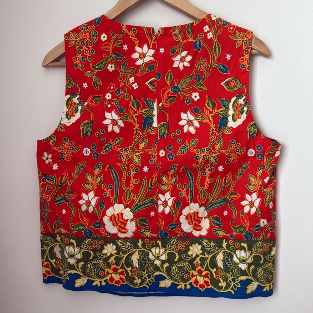 Tory Burch Dayton Samba Batik Flower
Cotton Sleeveless Top - Picture 6 of 10